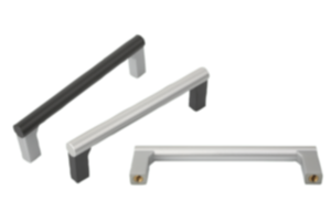 Poignées tubulaires en aluminium avec embout en plastique Poignées tubulaires en aluminium avec embout en plastique
