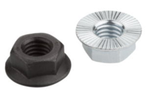 Hexagon nut with serrated flange Hexagon nut with serrated flange