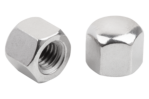 Écrous borgnes hexagonaux forme basse DIN 917 acier ou inox Écrous borgnes hexagonaux forme basse DIN 917 acier ou inox
