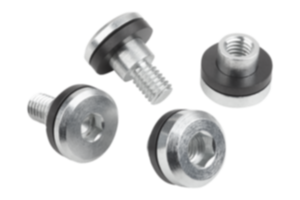 Steel flat head screw with tolerance compensation for floating bearing