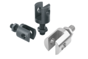 Clevises with screw, steel or stainless steel