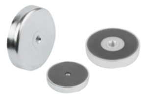 Magnets shallow pot with internal thread hard ferrite Magnets shallow pot with internal thread hard ferrite