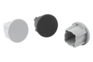 Caches de recouvrement Ø30 pour tubes profilés type I Caches de recouvrement Ø30 pour tubes profilés type I
