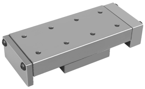 Dovetail slides with end plates Dovetail slides with end plates