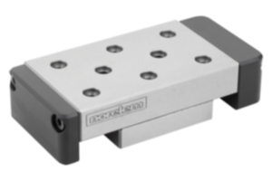 Dovetail slides with end plates and location holes Dovetail slides with end plates and location holes