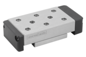 Precision slides roller mounted with end plates and location holes Precision slides roller mounted with end plates and location holes