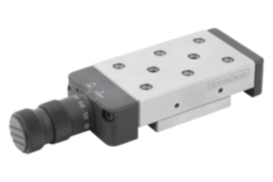 Precision slides roller mounted with micrometer spindle and location holes Precision slides roller mounted with micrometer spindle and location holes