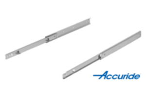 Glissières télescopiques en acier pour montage latéral, extension partielle des deux côtés, résistance à la charge jusqu'à 35 kg Glissières télescopiques en acier pour montage latéral, extension partielle des deux côtés, résistance à la charge jusqu'à 35 kg