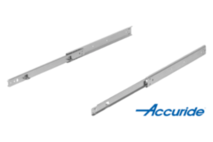 Glissières télescopiques en acier pour montage latéral, extension partielle des deux côtés, portance jusqu'à 35 kg