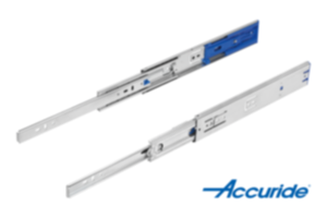 Steel telescopic slides for side mounting, full extension, load capacity up to 68 kg Steel telescopic slides for side mounting, full extension, load capacity up to 68 kg