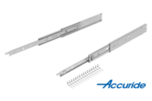 Glissières télescopiques en acier pour montage latéral, super extension, résistance à la charge jusqu'à 68 kg Glissières télescopiques en acier pour montage latéral, super extension, résistance à la charge jusqu'à 68 kg