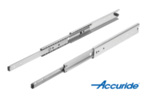 Glissières télescopiques en inox pour montage latéral, super extension, résistance à la charge jusqu'à 90 kg Glissières télescopiques en inox pour montage latéral, super extension, résistance à la charge jusqu'à 90 kg