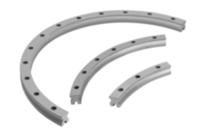 Linear guide rails curved Linear guide rails curved