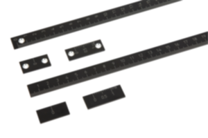 Linear scales, aluminium, self-adhesive or with holes, thickness 2 mm Linear scales, aluminium, self-adhesive or with holes, thickness 2 mm