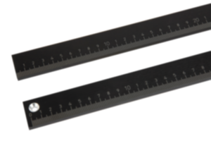Linear scales, aluminium, self-adhesive or with holes, thickness 6 mm Linear scales, aluminium, self-adhesive or with holes, thickness 6 mm