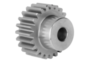 Spur gears in steel, module 2 toothing milled, straight teeth, engagement angle 20° Spur gears in steel, module 2 toothing milled, straight teeth, engagement angle 20°