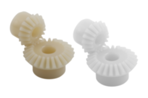 Engrenages coniques en plastique, rapport 1:1,5 traités par pulvérisation, denture droite, angle de pression 20°