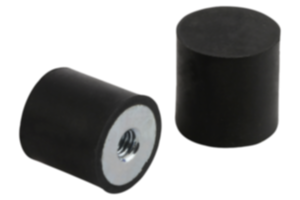 Tampon caoutchouc en acier de type E cylindrique avec taraudage Tampon caoutchouc en acier de type E cylindrique avec taraudage