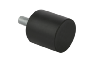 Tampon caoutchouc en acier ou inox de type D cylindrique avec filetage Tampon caoutchouc en acier ou inox de type D cylindrique avec filetage