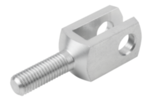 Clevis, steel or stainless steel with external thread Clevis, steel or stainless steel with external thread
