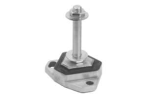 Machine feet, aluminium with vibration absorption screw-on Machine feet, aluminium with vibration absorption screw-on