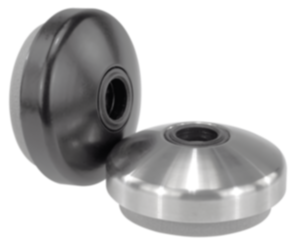 Swivel feet plates with vibration absorption Swivel feet plates with vibration absorption