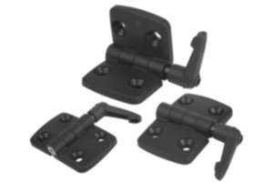 Hinges plastic, with locking lever Hinges plastic, with locking lever