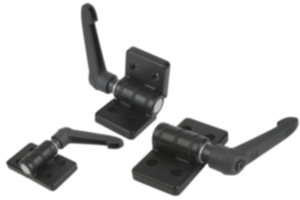Hinges die-cast zinc, with locking lever Hinges die-cast zinc, with locking lever
