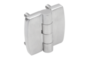 Hinges, stainless steel with fastening screws Hinges, stainless steel with fastening screws