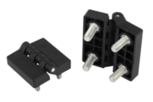 Hinges plastic with fastening screws Hinges plastic with fastening screws