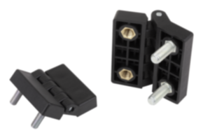 Hinges plastic with bush and fastening screws Hinges plastic with bush and fastening screws
