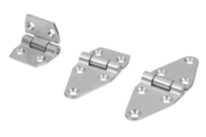 Hinges steel, maintenance-free Hinges steel, maintenance-free
