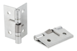 Charnières à ressort en acier, Inox ou aluminium 50 mm Charnières à ressort en acier, Inox ou aluminium 50 mm