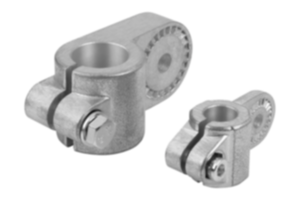 Tube clamps, swivel half aluminium, with sunken teeth Tube clamps, swivel half aluminium, with sunken teeth