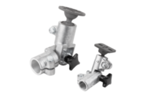 Tube clamps swivel, aluminium with ball joint Tube clamps swivel, aluminium with ball joint