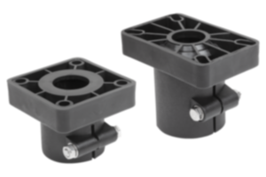 Raccord de tubes avec tête d’appui en plastique pour tubes ronds Raccord de tubes avec tête d’appui en plastique pour tubes ronds
