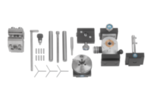 Kit de composants de serrage pour la fixation d’appareils de mesure tridimensionnelle, modulaire Kit de composants de serrage pour la fixation d’appareils de mesure tridimensionnelle, modulaire