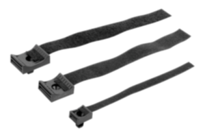 Bracket with hook and loop fastener for aluminium profiles Bracket with hook and loop fastener for aluminium profiles