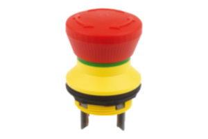 Bouton d'arrêt d'urgence version à encastrer Ø 22,3 mm raccordement par connecteur plat Bouton d'arrêt d'urgence version à encastrer Ø 22,3 mm raccordement par connecteur plat
