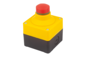 Bouton d'arrêt d'urgence dans boîtier Ø 22,3 mm avec blocs de contact, entrée de câble M20 Bouton d'arrêt d'urgence dans boîtier Ø 22,3 mm avec blocs de contact, entrée de câble M20