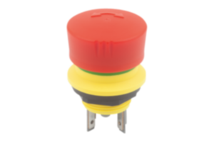 Emergency stop button, fitted version Ø 16.2 mm flat pin connector Emergency stop button, fitted version Ø 16.2 mm flat pin connector