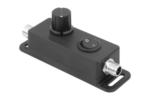 Boîtier de commande variateur 24 V CC avec connecteur M12 mâle/femelle codé A Boîtier de commande variateur 24 V CC avec connecteur M12 mâle/femelle codé A