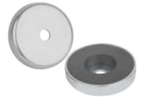 Magnets shallow pot with counterbore hard ferrite Magnets shallow pot with counterbore hard ferrite