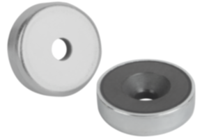 Magnets shallow pot with countersink hard ferrite Magnets shallow pot with countersink hard ferrite