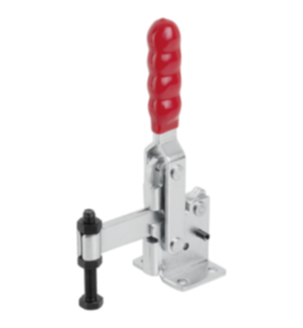Toggle clamps vertical with flat foot and fixed clamping spindle Toggle clamps vertical with flat foot and fixed clamping spindle