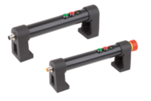 Poignées tubulaires en plastique avec fonction de commutation électrique et deux boutons-poussoirs Poignées tubulaires en plastique avec fonction de commutation électrique et deux boutons-poussoirs