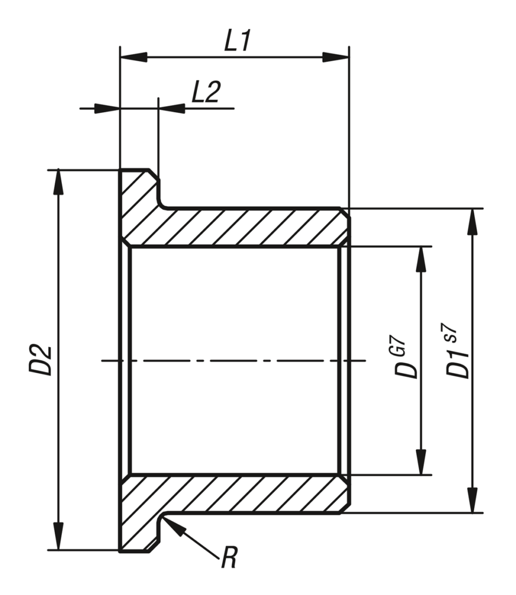 Palier Lisse a collerette bronze fritte norelem FR