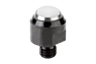 Support à bille oscillante, forme D, avec filetage, bille avec plat, avec insert POM