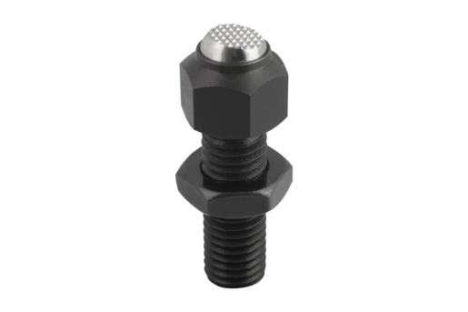 Supports à bille oscillante réglables, forme F, bille avec plat, strié