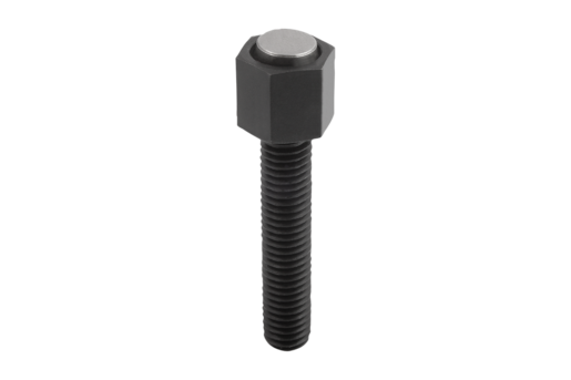 Supports à bille oscillante réglables avec joint torique intégré, forme C, bille en acier avec plat, lisse
